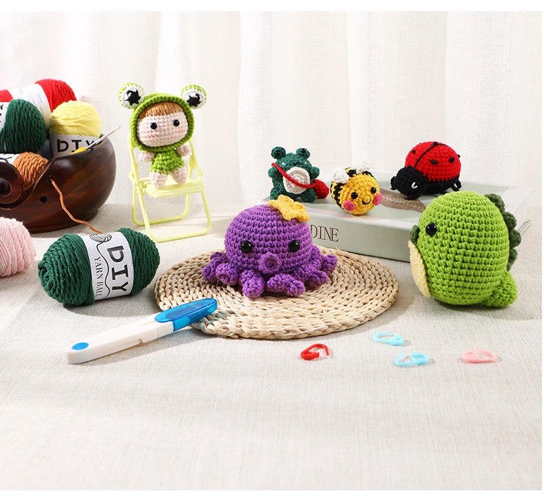 Dino the Dinosaur Crochet Kit - HookedIn