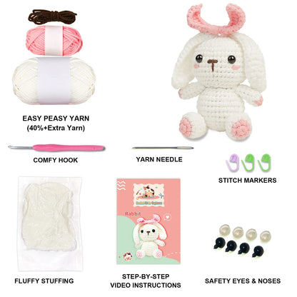 Bunny-Bun Crochet Kit - HookedIn