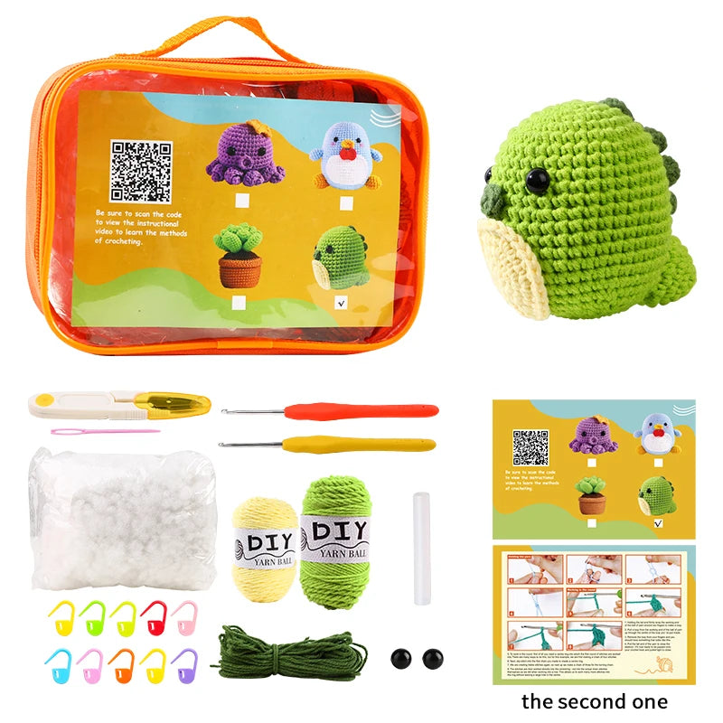 Dino the Dinosaur Crochet Kit - HookedIn